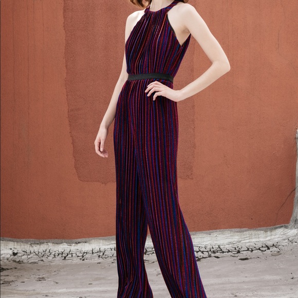BCBG MAX AZRIA (NWT) Striped Wide Leg Jumpsuit - Picture 6 of 6